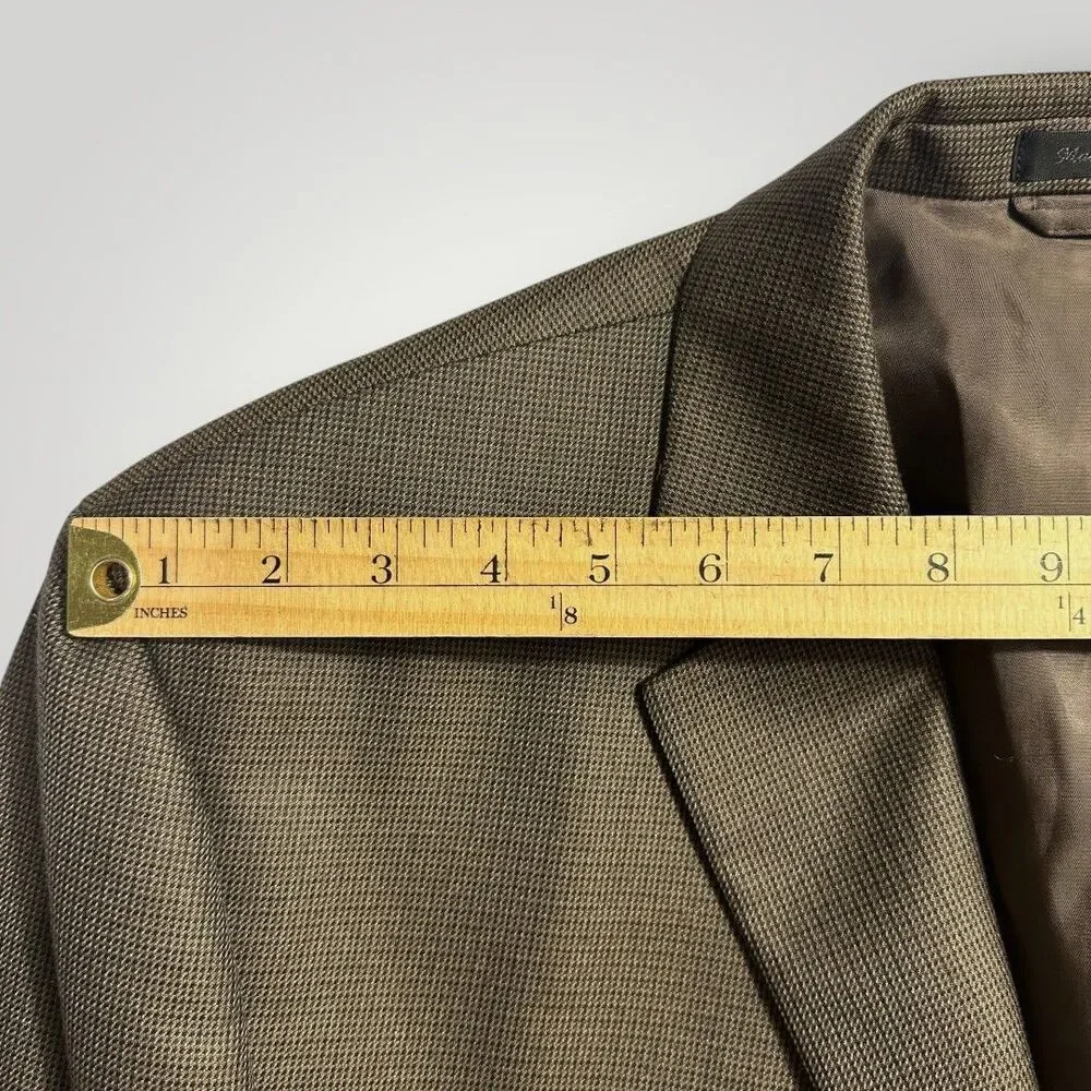 RALPH LAUREN Regular fit Mens Blazer Sport Coat Two Button Suit Jacket 50R Brown